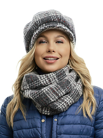 Комплект: Кепка/шарф, Модель BIANKA Boschi, цвет: серый